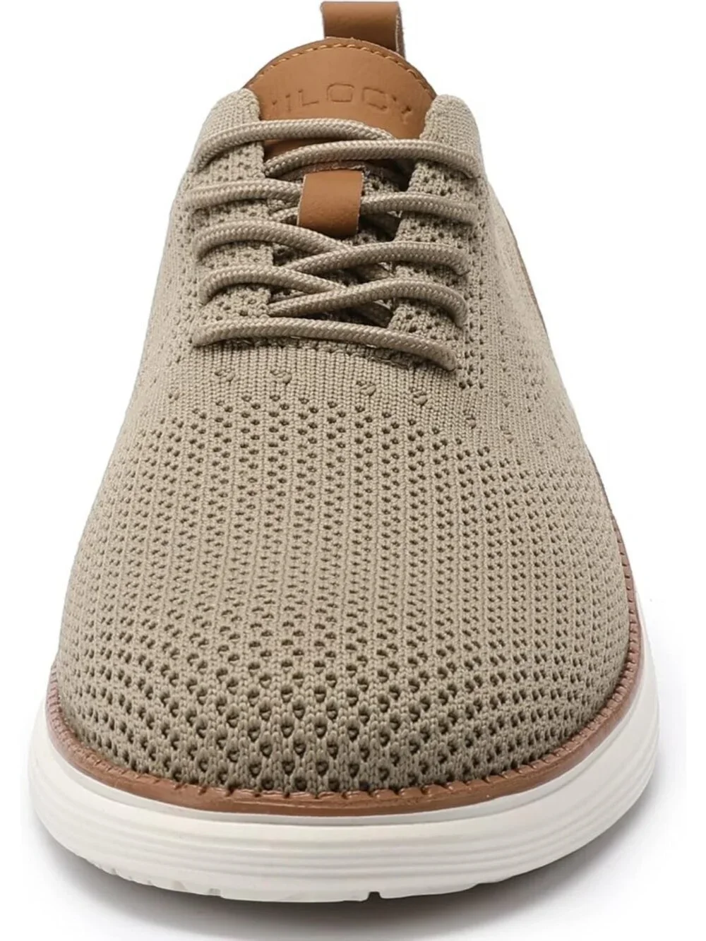 VILOCY Men's Khaki Ethylene Vinyl Acetate Casual Breathable Comfortable Sneakers